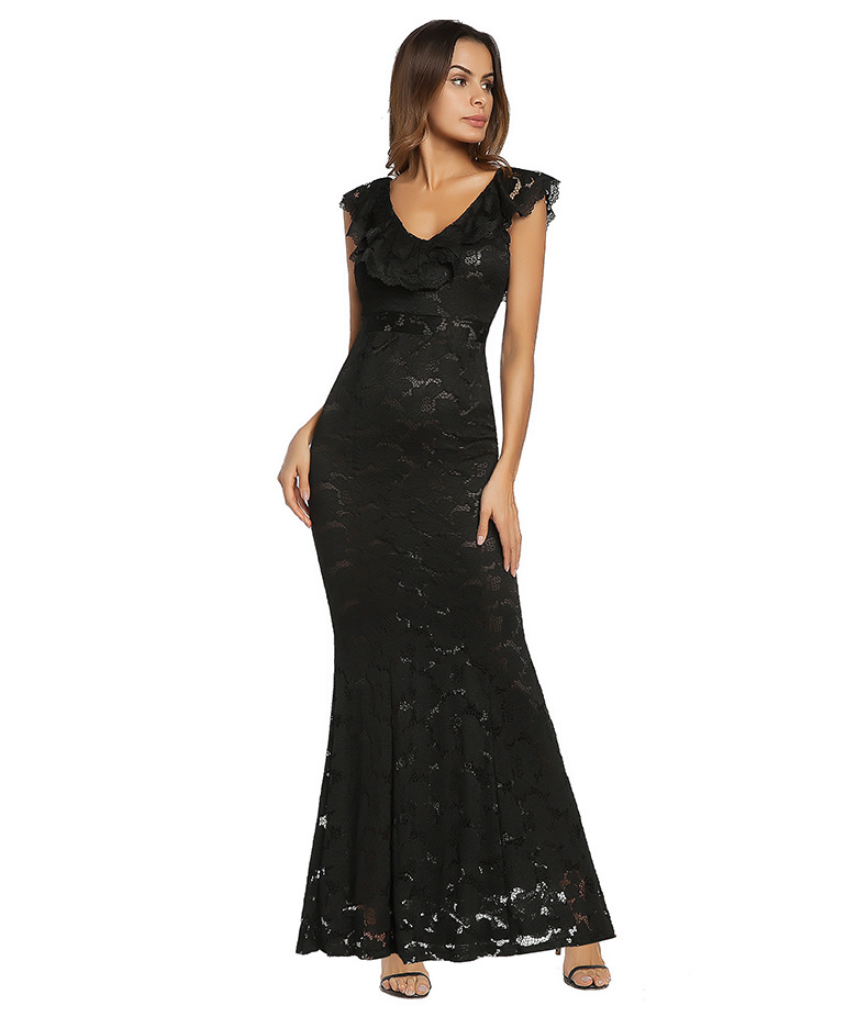SZ60143-2 Sleeveless Floral Lace Formal Long Evening Party Ball Prom Gown Dress